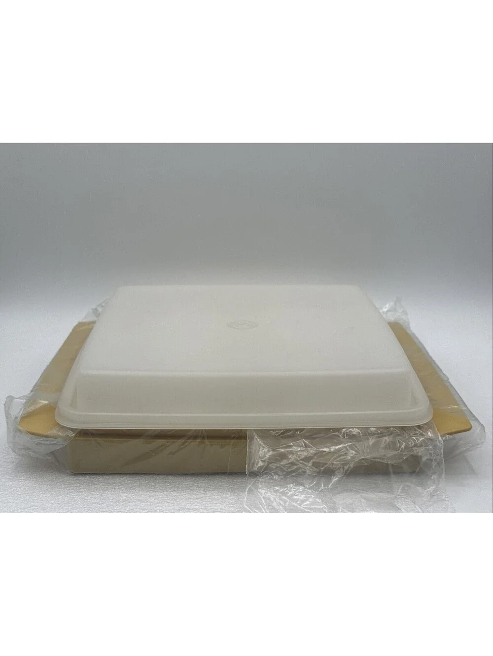 Tupperware NEW Deviled Egg Carrier Keeper Yellow Lid Pearl Removable Trays